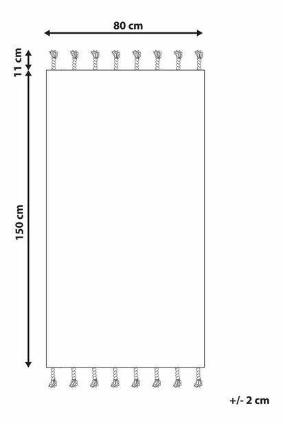 Covor 80 x 150 cm Corriu (negru)