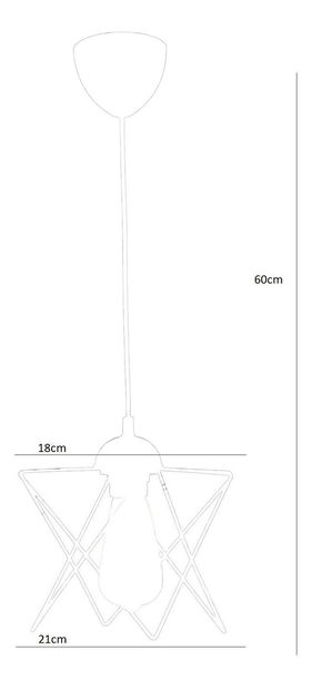 Stropné svietidlo Exterozza 1 (čierna)