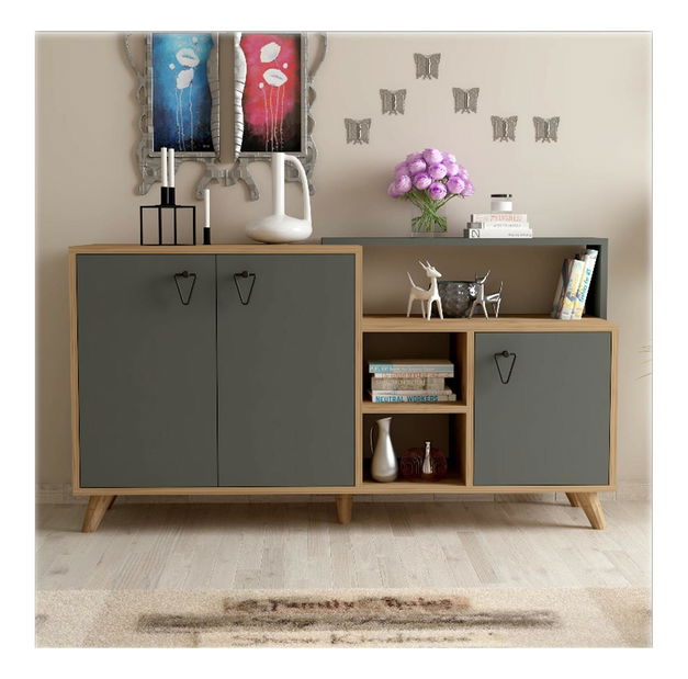 Konzolový stolík Kodenu (orech + antracit) 