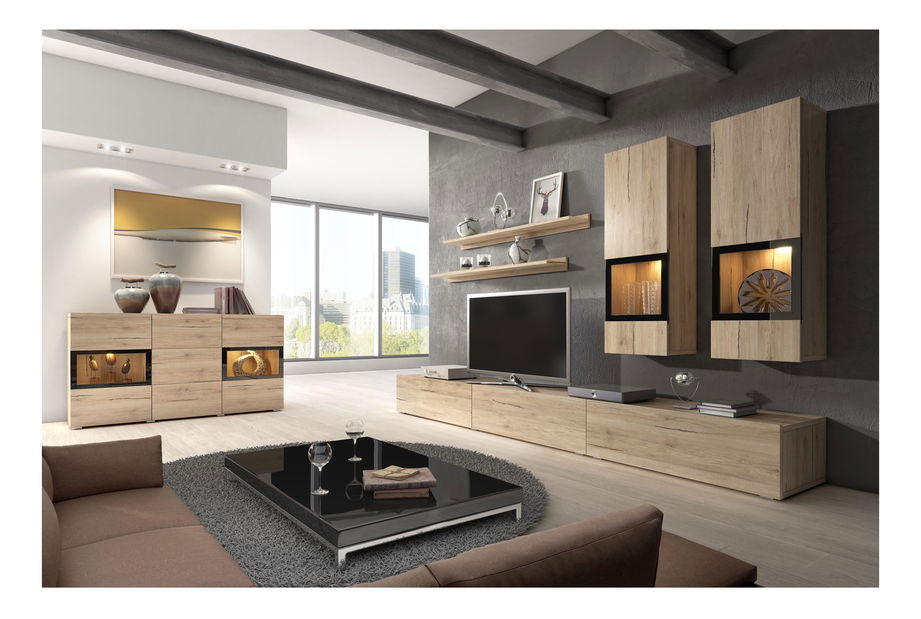 Vitrină Barly Typ 26 (stejar san remo deschis)