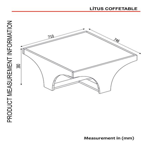 Masă de cafea Lotto (Nuc + antracit)