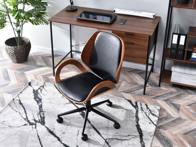 Fotoliu Ginny (nuc închis + negru)