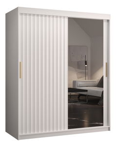 Dulap de haine cu oglindă 180 cm Riana Wa 2 180 (alb)