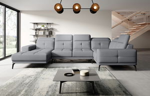 Colțar în formă de U Nicolette (Gri deschis) (D)