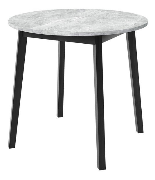 Masă extensibilă de sufragerie 90 cm Kertare S 90 (marmură gri + negru) (pentru 2-4 persoane) *resigilat