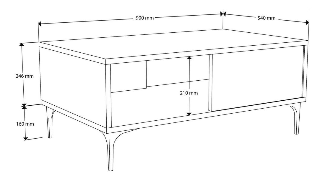 Konferenčný stolík Totime 1 (orech) 