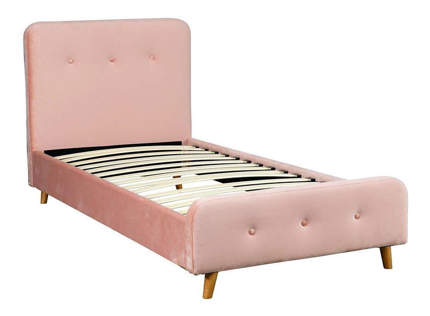 Pat de o persoană 90 cm Molecular (roz) (cu somieră)