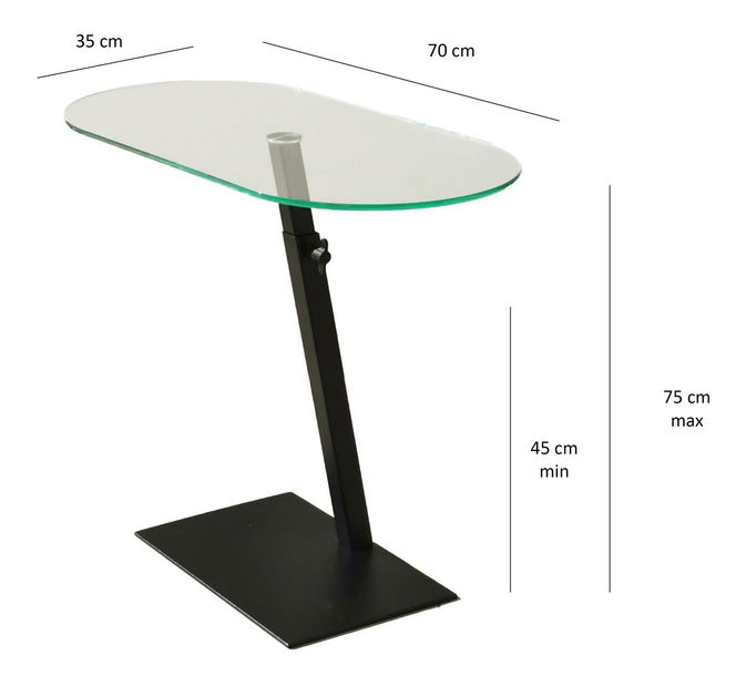 Măsuță de cafea Falck 3 (negru)