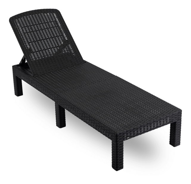 Záhradné lehátko Logro (čierna) 