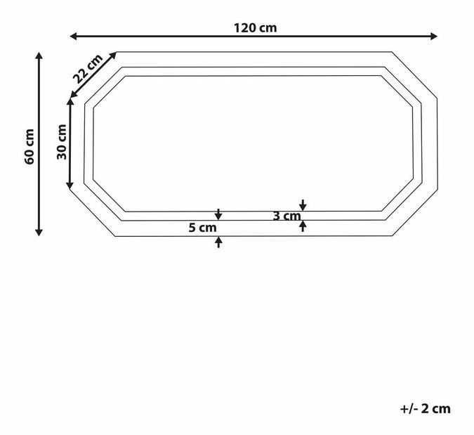Nástenné zrkadlo Locza (strieborná)