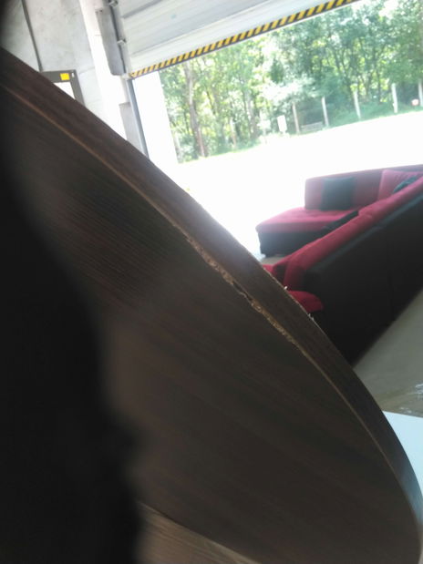 Măsuță cafea Klara (nuc + auriu) *resigilat