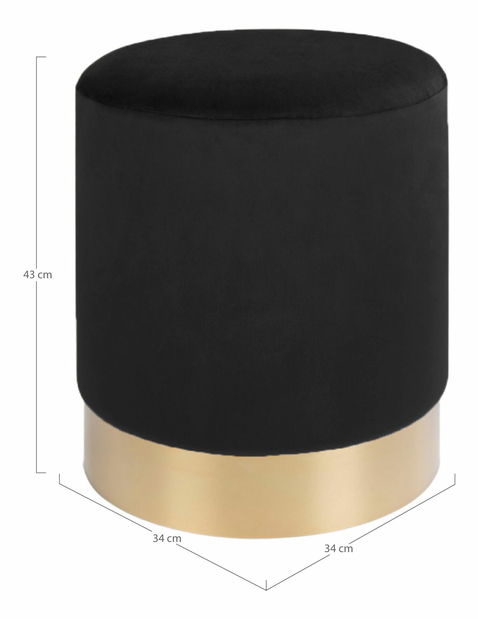 Taburetka Goravia (čierna)