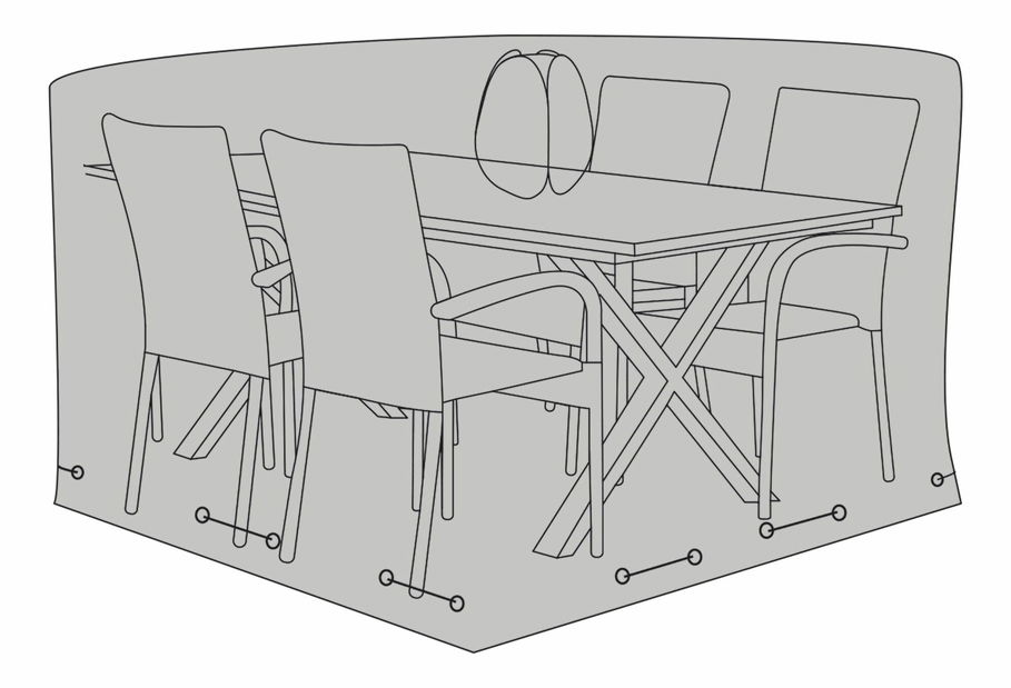 Husă pentru mobilier de grădină Lvasalia 4 (negru)