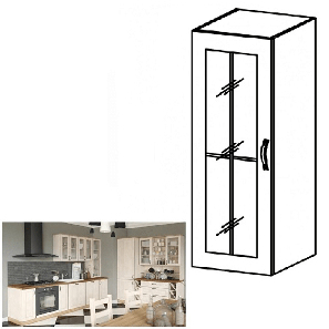 Horná kuchynská skrinka W40S Regnar (sosona nordická + biela) (L)