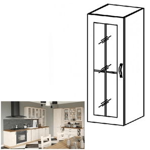 Dulap superior de bucătărie W40S Regnar (sosna nordică + alb) (S)