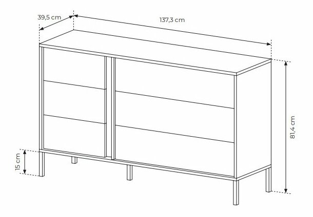 Komoda Danton 6S (béžová)