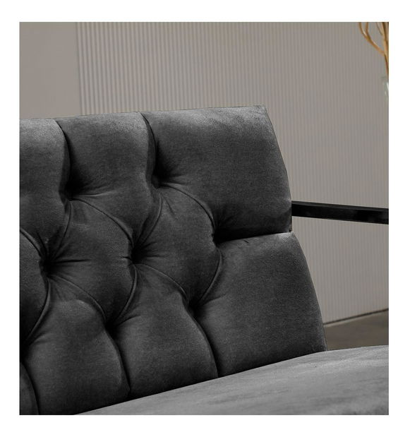 Kreslo Oslanossi (dymová + čierna)