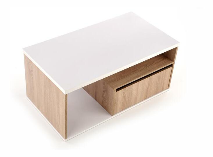 Konferenčný stolík Perenna (dub sonoma + biela)