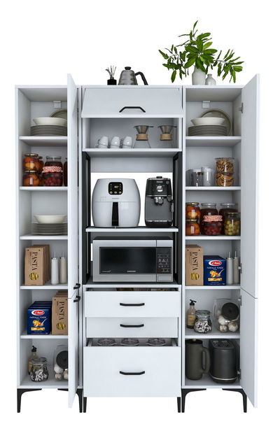 Dulap cu rafturi Jenaretta 145 (alb)