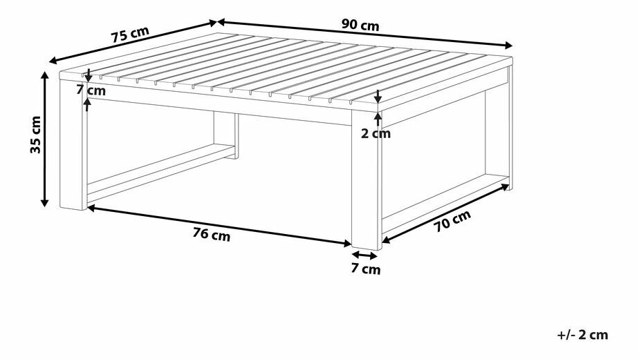 Kerti dohányzóasztal Timza (sötét fa)