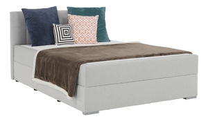 Bračni krevet Boxspring 140 cm Ferrati (siva + smeđa)