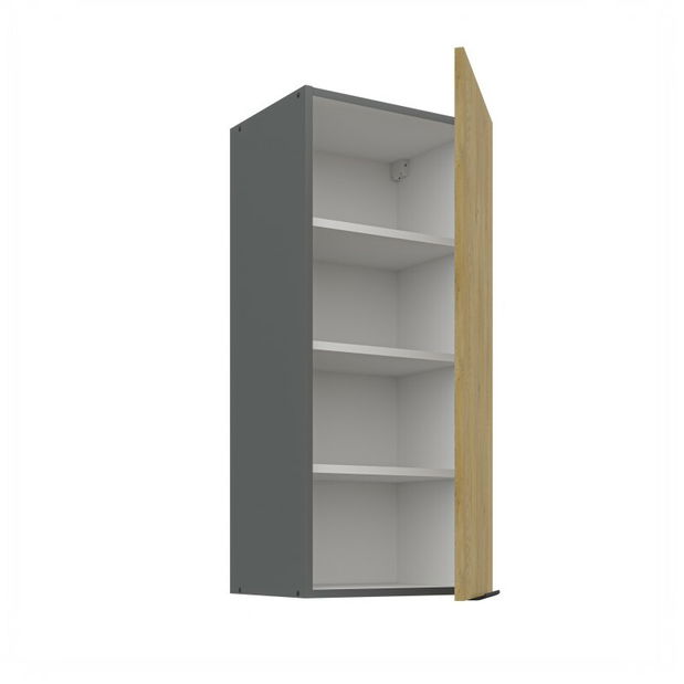 Dulap superior de bucătărie Carminia 60 G-90 1F (stejar cremona + antracit)