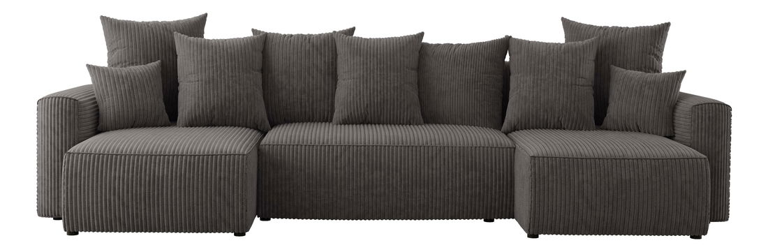 Colțar Denia U (gri negru)