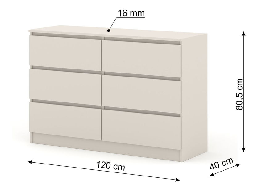 Komoda Maya S6 (kašmir)