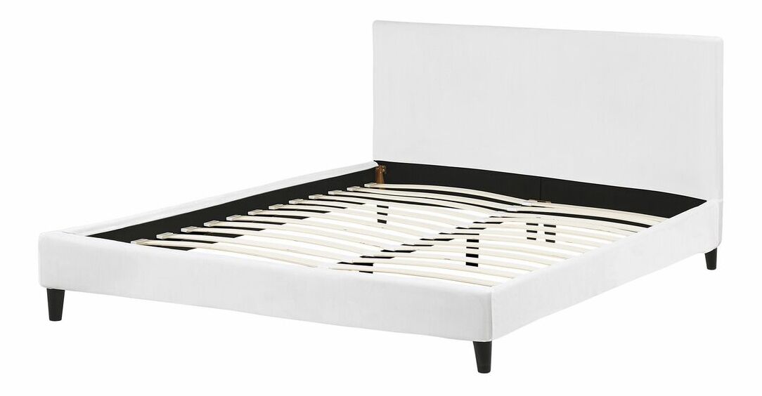 Pat matrimonial 180 cm FUTTI (cu somieră) (alb)