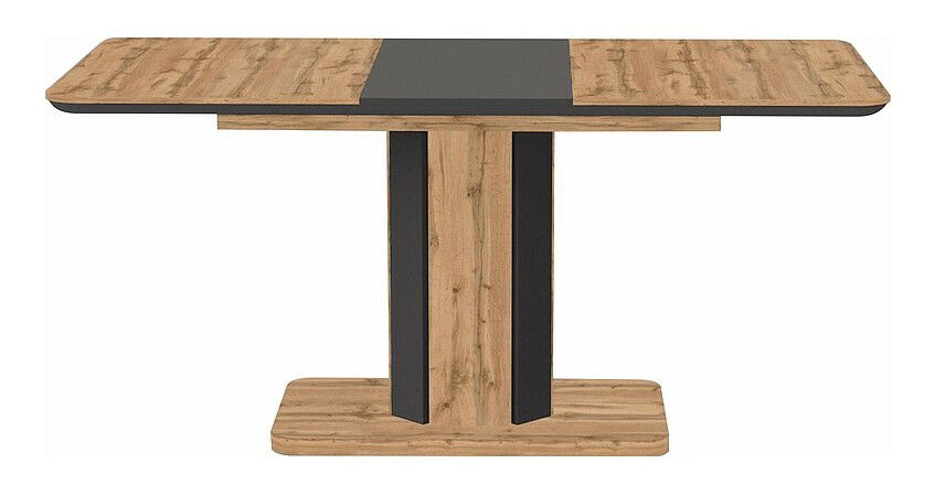 Blagovaonski stol na razvlačenje 120-160 cm Houston (hrast wotan + grafit) (za 4 do 6 osoba)
