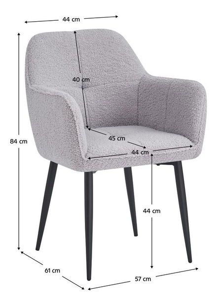 Étkezőszék Semir (szürke + fekete)