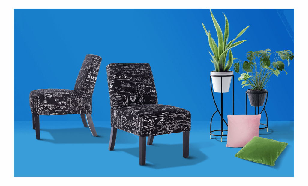 Fotel Herola (fekete-fehér minta) 