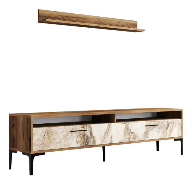 Obývacia stena Irma (orech + biela)