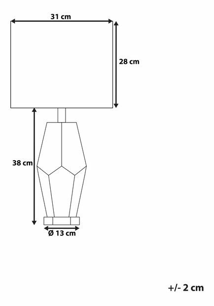 Asztali lámpa Oley (krém és fehér)