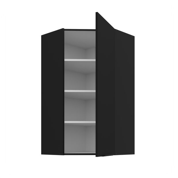 Horná rohová kuchynská skrinka Sienla 60 60 GN 108 1F 45 (čierna matná)