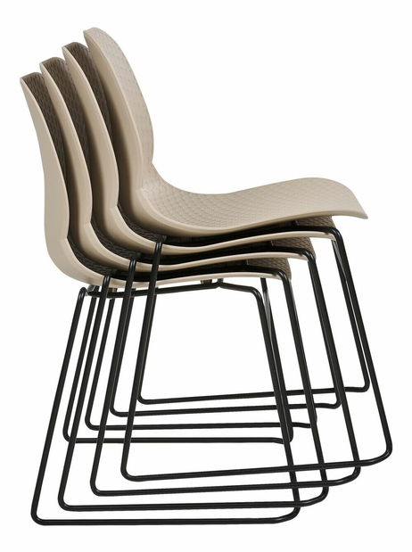 Set 4 ks jedálenských stoličiek Panza (béžová)