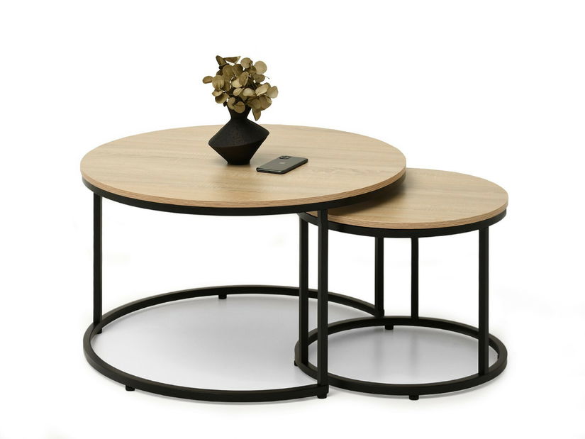 Stolić za kavu Klara (sonoma + crna)