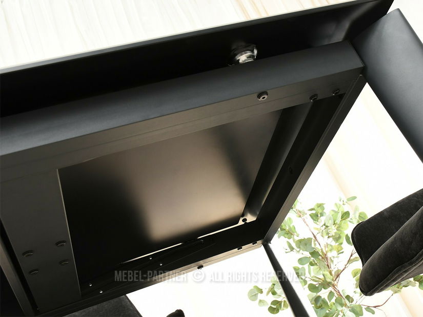 Masă sufragerie Telefonico (marmură + negru)