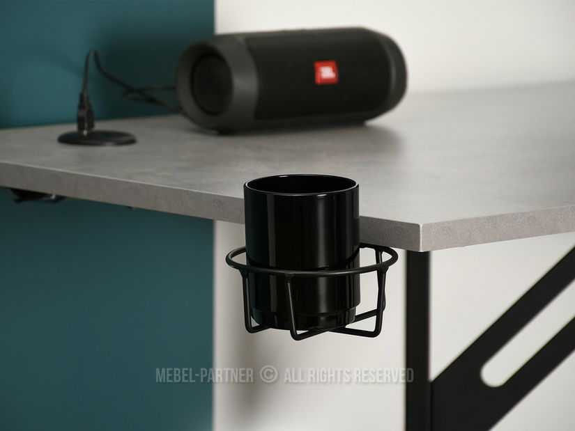 PC asztal Matts C (beton + fekete)