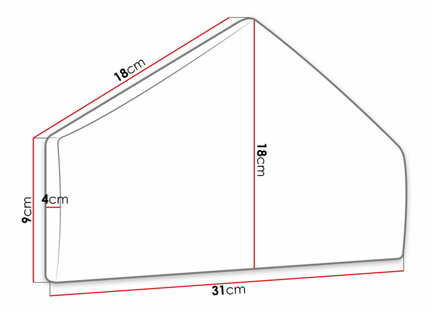 Tapeciran zidni panel Kieran (ekokoža Soft 011 (crna))