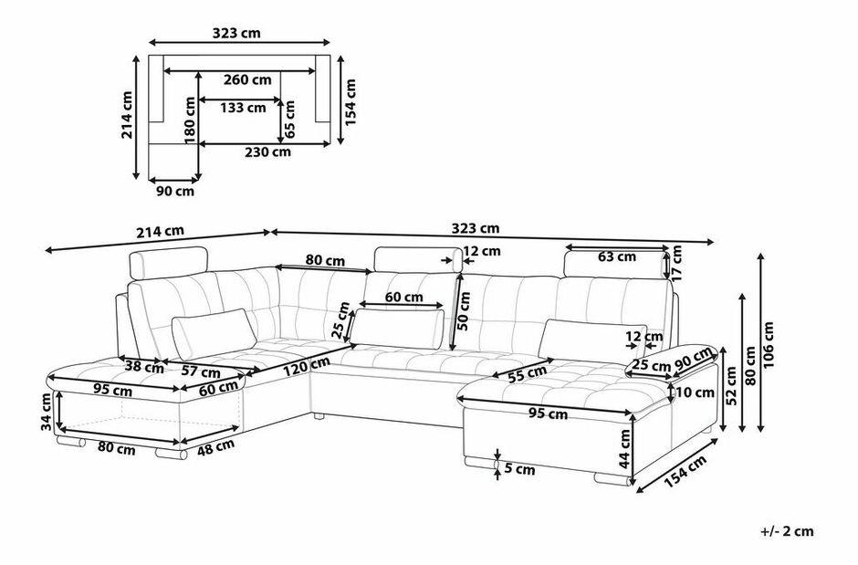 Colțar U HALIUS (gri)