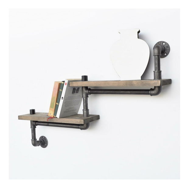 Polica Nenanu 29 (orech + čierna)