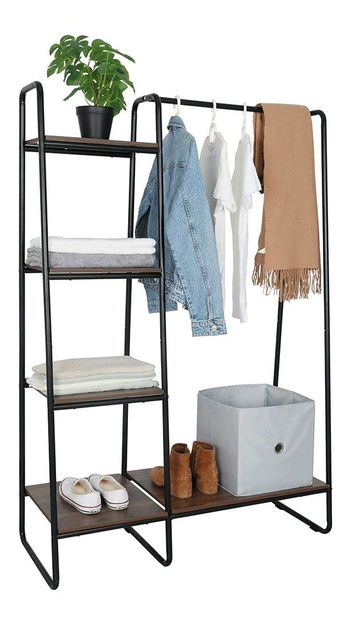 Organizator pentru dulap Fringe (negru + nuc)