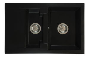 Kuchynský drez Dortuna (čierna) (s 2 otvormi pre batériu) (L)