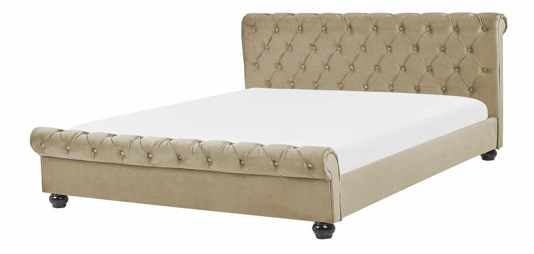 Manželská posteľ 180 cm ARCHON (s roštom) (béžová)