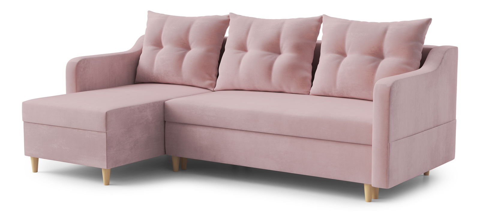 Sarokkanapé Lou (B) (rózsaszín)