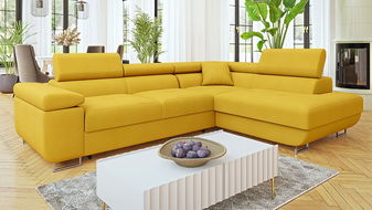Rohová sedačka Terazuro Premium (žltá) (s úl. priestorom) (P)