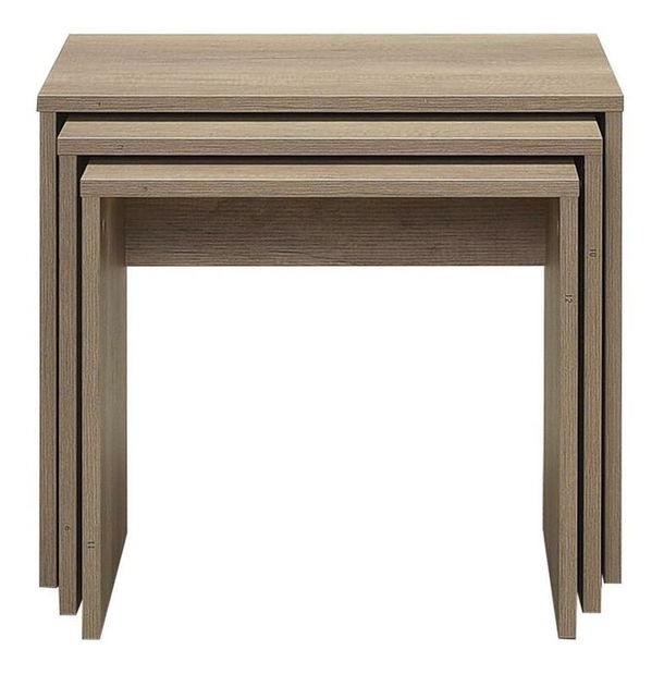 Set 3buc. măsuțe cafea Losuku 2 (nuc deschis)