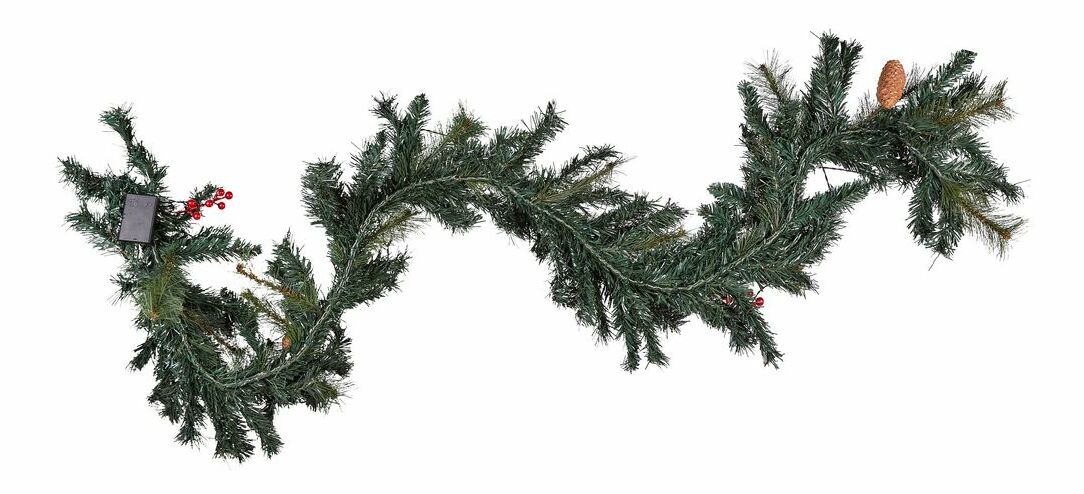 Vianočná girlanda 180 cm Thorfinn (zelená) (s osvetlením)