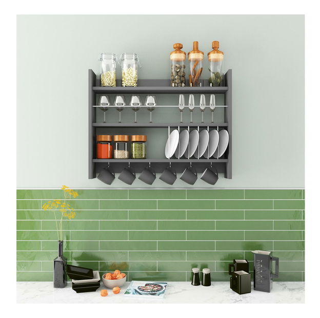 Raft bucătărie Bubaka (antracit) 